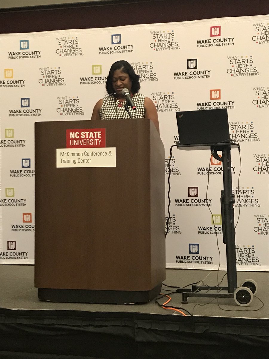Our fearless <a href="/WCPSS_TitleI/">WCPSS Title I</a> leader <a href="/T1Director/">Dr. Kimberly Burton</a> welcoming attendees for Day 2 Equity By Design conference