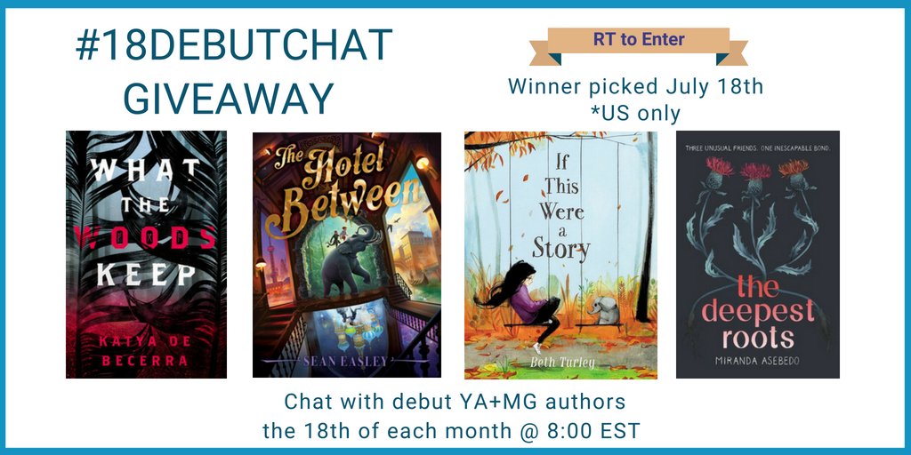 📚ARC GIVEAWAY📚
It's that time again! #18DebutChat is TOMORROW (July 18th) at 8:00 EST and we have some fantastic debut ARCs to give away!

RT TO ENTER!!⬇️⬇️  #giveaway #freebooks #bookbloggers #goodreads