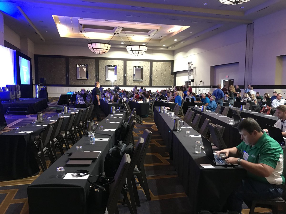 New10_AgEcon's tweet photo. Getting ready to unveil #FarmBureau #dairy revenue protection #DairyRP to US #crop insurance trainers @UScropinsurance #NCIS18 https://t.co/5IoILS6nYL