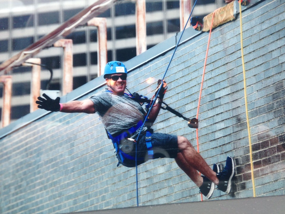 Check out our Recreation Director, Tom Mcelman, going over the edge for <a href="/SpOlympicsMA/">Special Olympics MA</a>! We're so proud to partner with SOMA and provide quality recreation programming for our students and adults. And we're so proud of Tom, too!