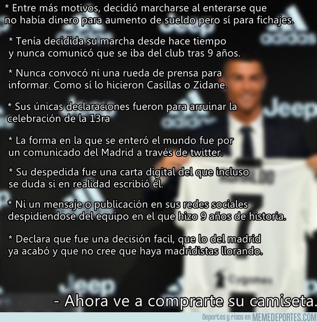 La gratitud de Cristiano memedeportes.com/futbol/la-grat…