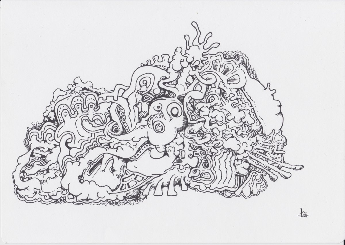 Elskovsmaskinen's tweet photo. #Doodles #LuvMachine #IsThisArt? Yep. Another blobbuhluon glob of macabre'ness'ish fluidity. Or something. And stuff. Things. *Insert own interpretation* Enjoy. https://t.co/QTCblU4Afp
