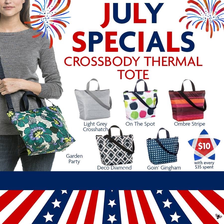 crossbody thermal tote