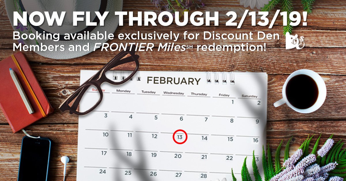 Frontier Airlines on Twitter "We've extended our schedule to Discount Den members🐻 and FRONTIER