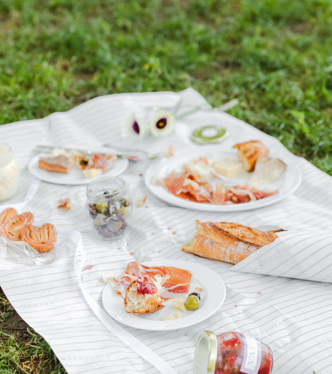 Meats, cheeses, olives, bread, house-made butter &amp; jam, and something sweet for dessert all in one of our reusable canvas totes. Place an order for your perfect picnic spread through our website