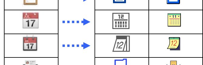 conversion of calendar iPhone emoji to au emoji.