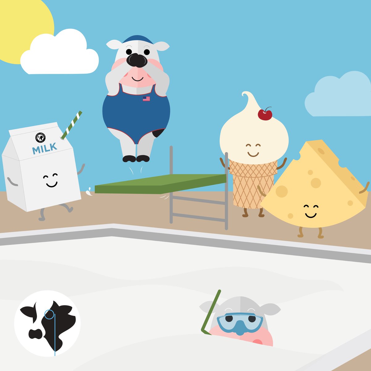 Dairy fact! Did you know enough milk is consumed everyday in the world to fill 813 Olympic sized swimming pools?