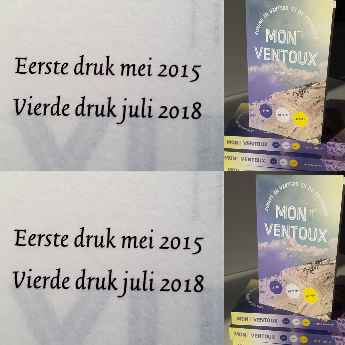 incastel's tweet photo. VIERDE DRUK voor Mon t Ventoux #montventouxboek #montventoux #ventoux #kaleberg #Provence #fietsen @ProvenceGuide @StandaardBoek @manteau https://t.co/6Y6VZb24Jo