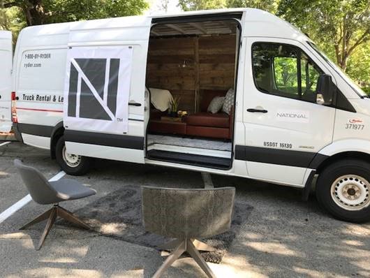 Cones with Colette in the <a href="/NationalOffice/">National</a> Mobile Showroom. Stop in for “A Cold One” with Ice Cream from Big Spoon Creamery this Friday 07/20. #ColetteLounge