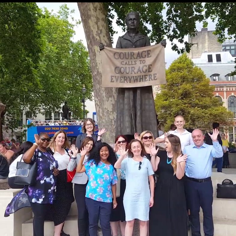 GoodThingsFdn's tweet photo. Not quite a #PankhurstParty but we are celebrating the end of another great #VoiceboxCafes session with #Millicentfawcett https://t.co/oIHOkb0NPM
