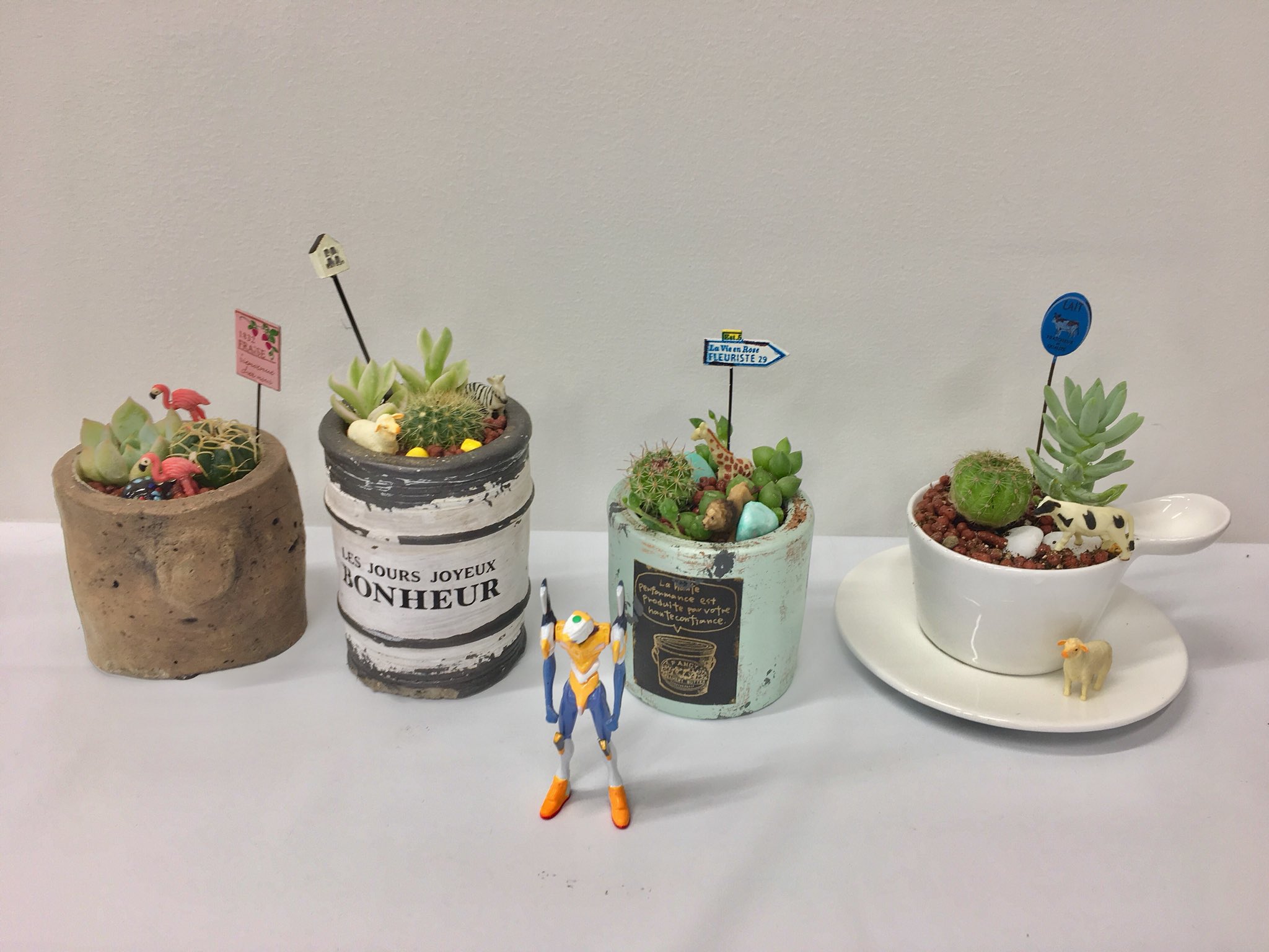 公式 円形劇場 くらよしフィギュアミュージアム בטוויטר サボテンと多肉植物 フィギュア ジオラマのような寄植えのような世界 こちらもスタッフ達で今夜 花こまちさんに体験させて頂きました 体験コーナーにて 来週末日曜に出来ます めちゃくちゃかわいい