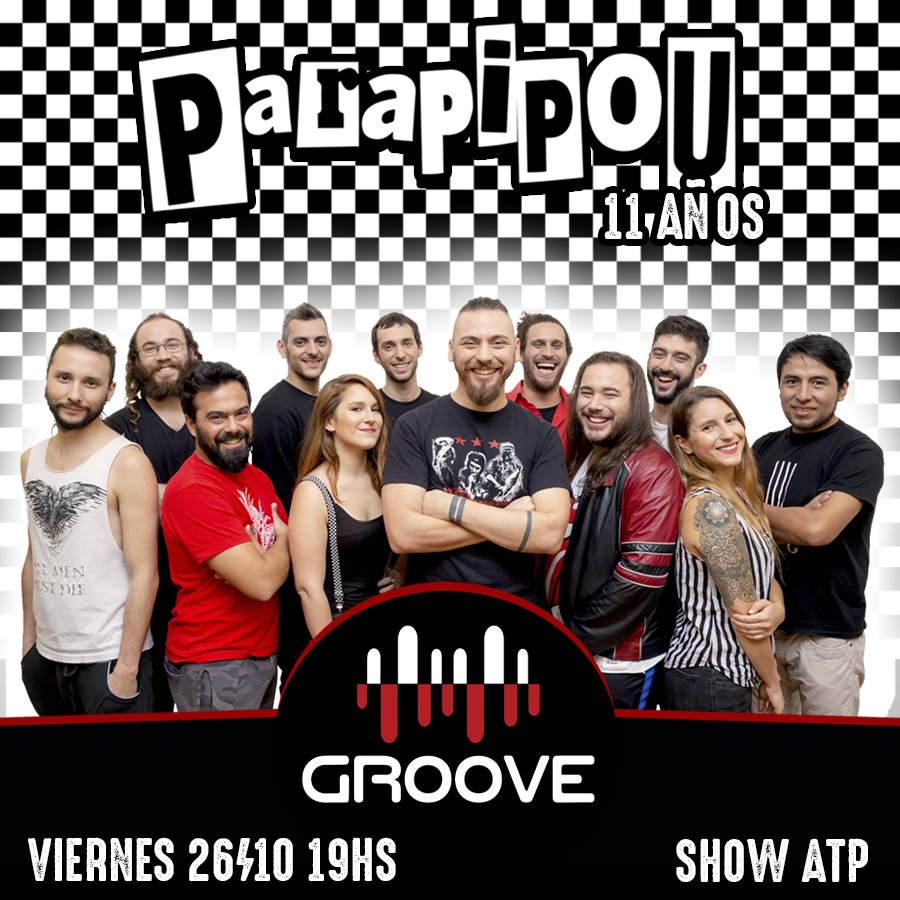 Viernes 26.10 festejamos 11 años de pura fiesta en <a href="/PalermoGroove/">GROOVE Oficial</a> 
Apertura 19hs, Show ATP (+7años)
Entradas anticipadas a través de Ticketek 

#ParapipouEnGroove #BuenMartes