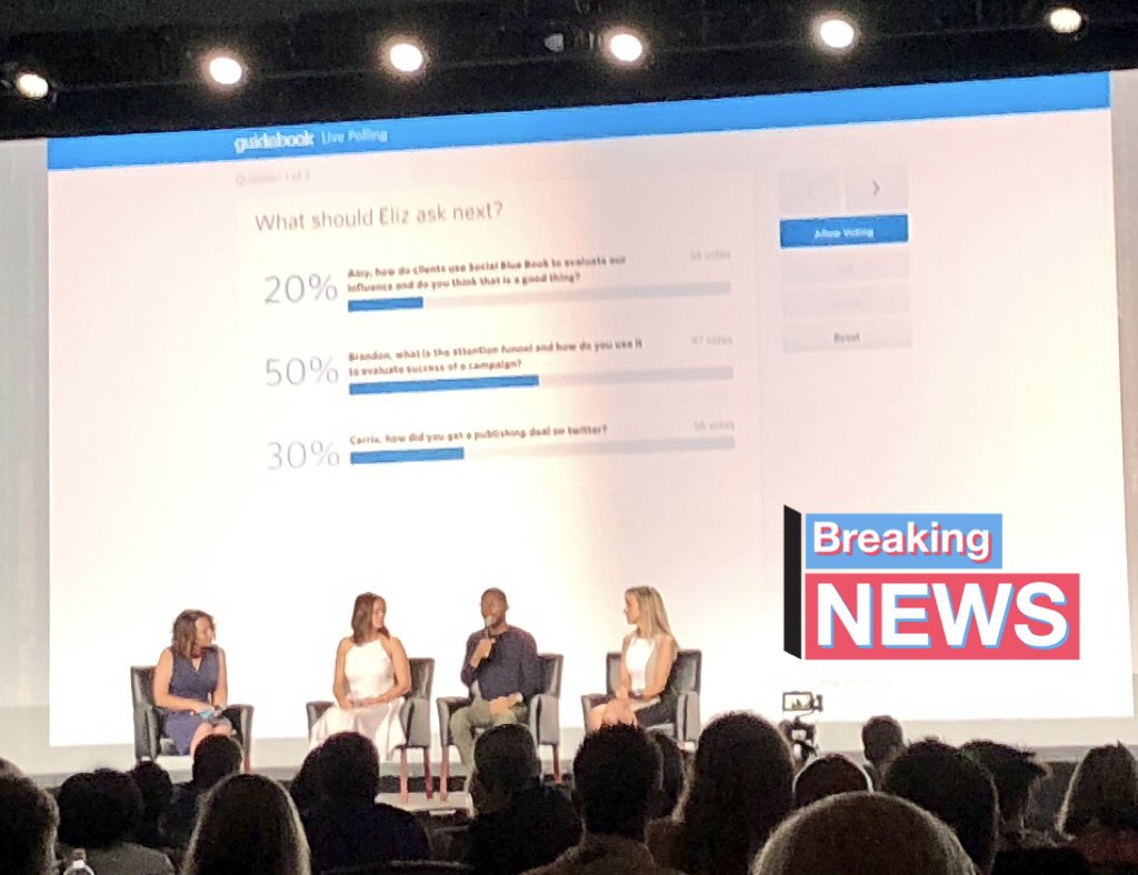 caregivertalk's tweet photo. Yesterday at #influence18 breakout with @JonForssell we learned how to incorporate live polling and digital interactivity in our speeches. How cool to see it on the main stage and know I’ve added that tool to my backpack! #BetterTogether #MakeADifference https://t.co/MnQAQME2qa