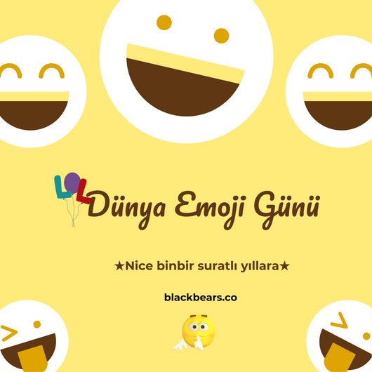 😆😗😎😂😋😁🙂😘
Duyduk ki bugün ☞ "Dünya Emoji Günü" ☜ ymüş. É biz de boş durmayalim dedik. Tüm yıl boyunca yaptığımız gibi 'Hadi gülün gariii' diyoruz.🙄😂 Nice binbir suratlı yıllara🙌🙆🙅🎊🎉🎈☄
.
.
blackbears.co

#dünyaemojigünü #blackbears #dijitalagency