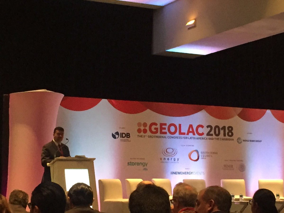 New Zealand in Mexico 🇳🇿 (@nzinmexico) on Twitter photo Subsecretario <a href="/LeoBeltranR/">Leonardo Beltrán</a> keynote speech at #Geolac: Mexico has the potential to produce 13.6Gwts of electricity through geothermal energy. Subsecretario <a href="/LeoBeltranR/">Leonardo Beltrán</a> keynote speech at #Geolac: Mexico has the potential to produce 13.6Gwts of electricity through geothermal energy.