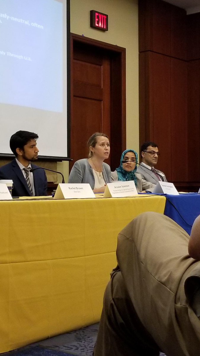mpac_national's tweet photo. "What terrorism seeks to do is change the way we view ourselves. To empower and exploit the fear people have and operationalize it" Susannah Cunningham with @OnlyThroughUS on the need to #combatfear through conversation and understanding using tools like the @WISEUpReport https://t.co/hBCetpAM9M