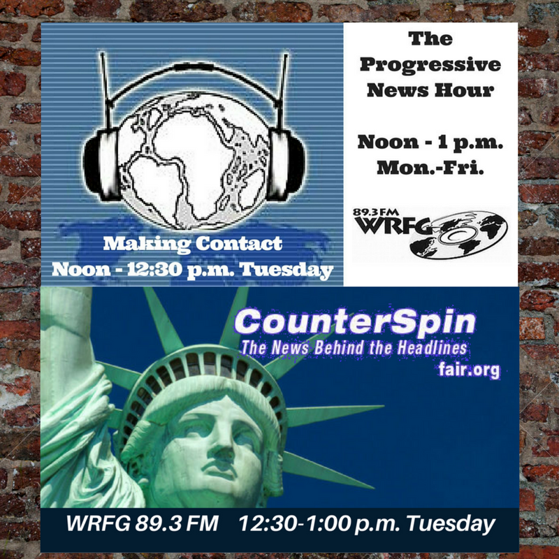 WRFGatlanta's tweet photo. Get involved: Listen to #WRFG's Progressive News Hour, weekdays from noon to 1:00 p.m. We're your independent #CommunityRadio station for progressive information. In #Atlanta, we're 89.3 FM. You can hear us anywhere via our free app or https://t.co/VsUV32so9O. https://t.co/6lWF7t8u2e