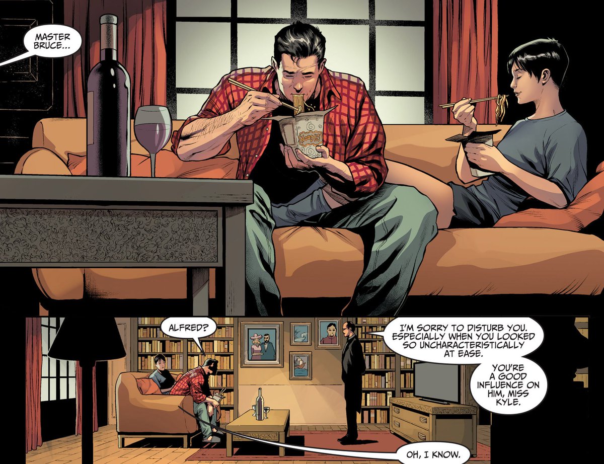 You're a good influence on him, Miss Kyle. 

                   ━ Bruce and Selina in Injustice II #67.
