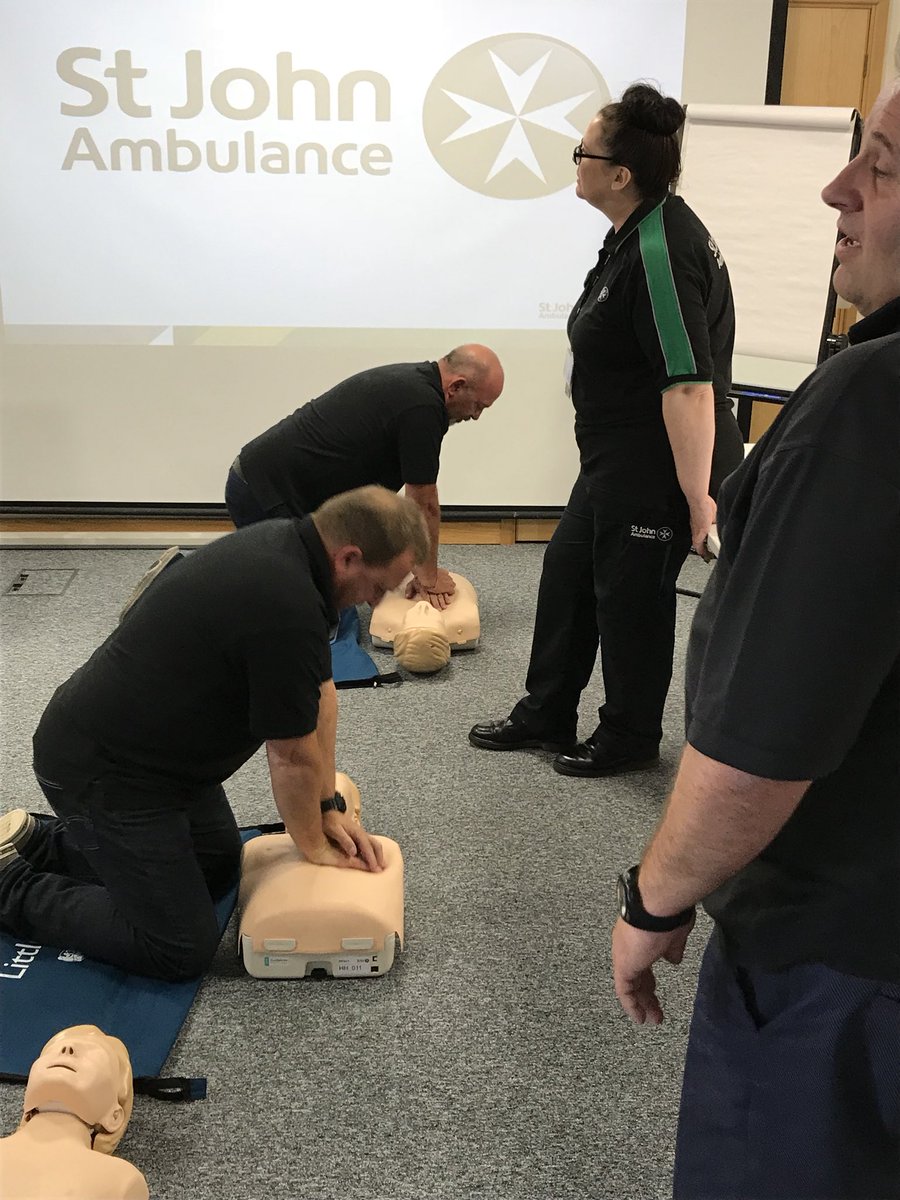 Sika Field technicians practicing CPR on the first aid refresher #pumpingdummies