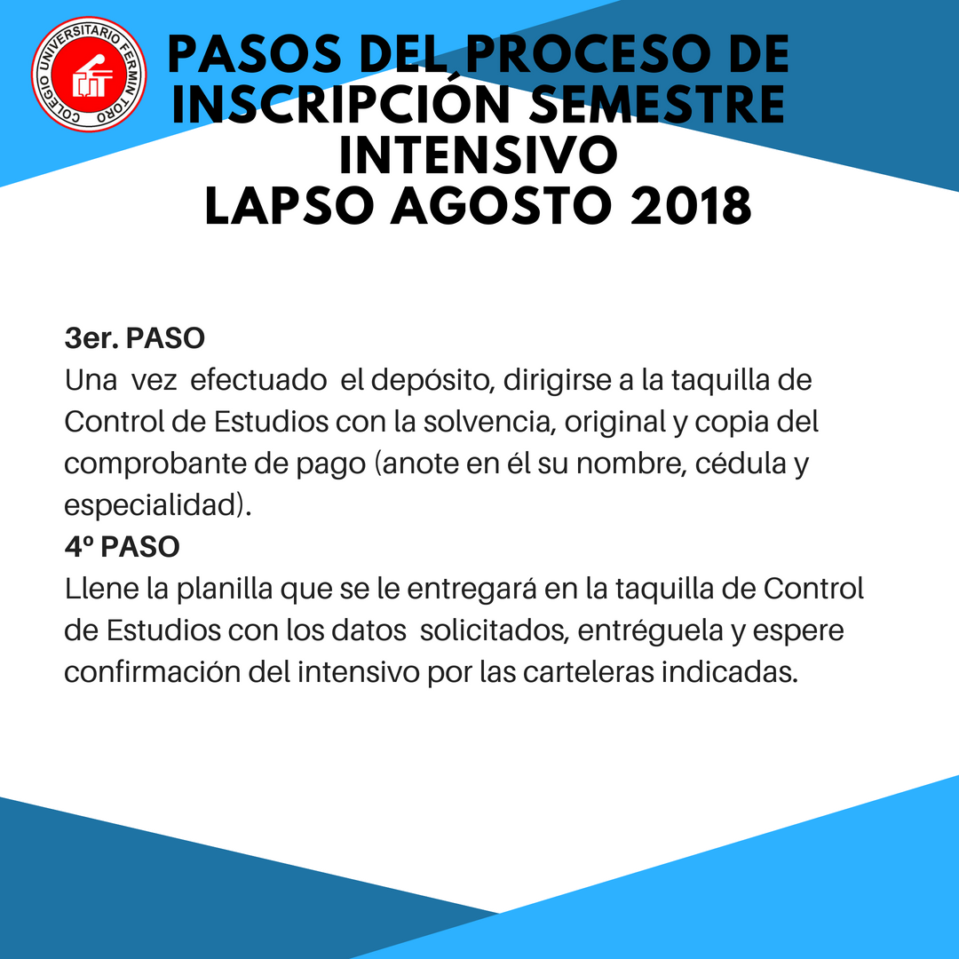 CUFTencontacto's tweet photo. Abiertas las inscripciones para el intensivo de agosto 2018, llevar los requisitos a la  taquilla del control de estudio.
#Inscripciones #Intensivo #Cuft #Barquisimeto #Universidad #Clases https://t.co/FnFGhJOpEk
