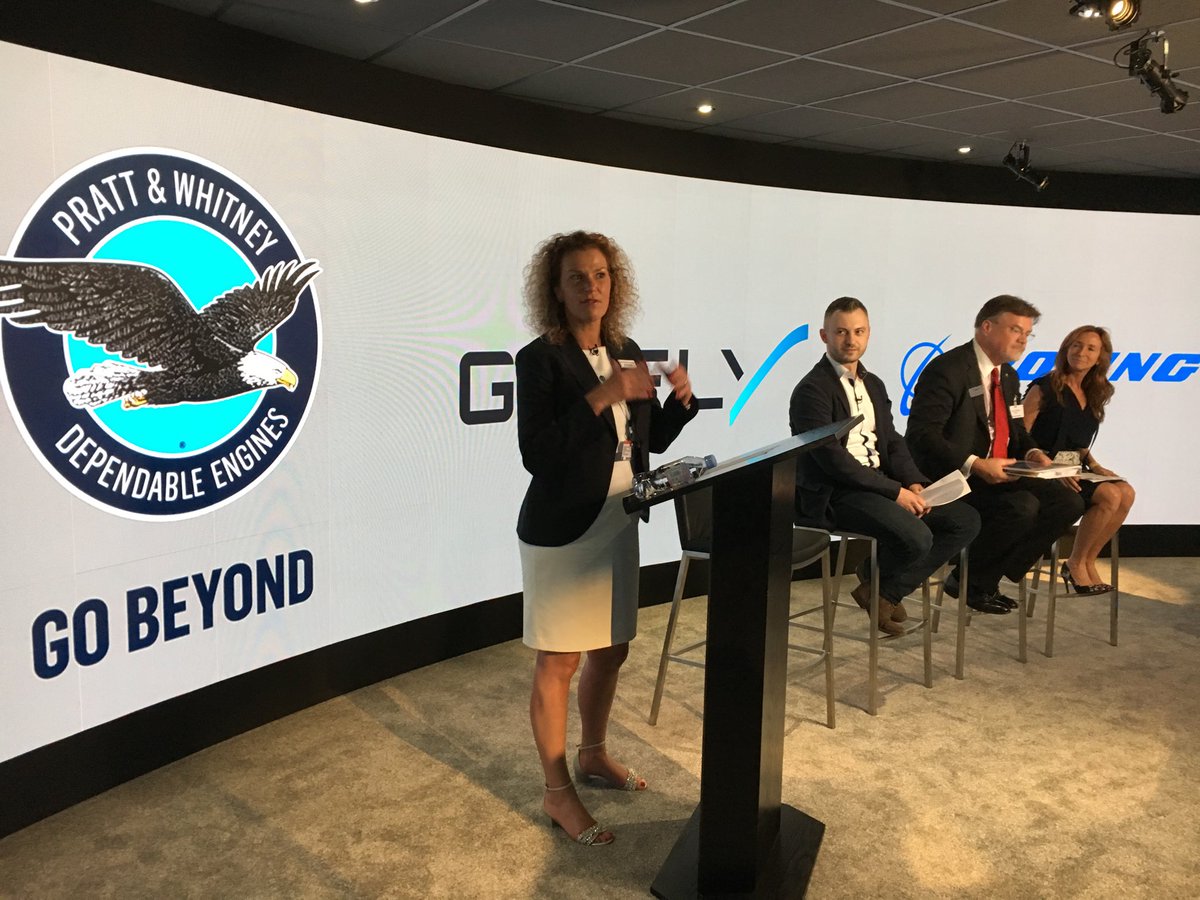 SkyWriter012's tweet photo. Making big news! Pratt &amp; Whitney joins GoFly global competition! #wearepw #fia18 https://t.co/Q8R0qeUFTY