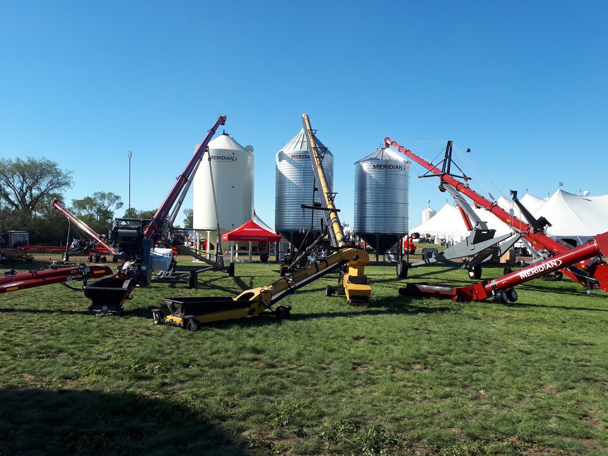 meridianmfg's tweet photo. We're all setup at @AginMotion! Stop by our booth to learn about Meridian and @conveyallind's storage and handling options. #MovewithMeridian #StorewithMeridian https://t.co/zvikjMuJlP