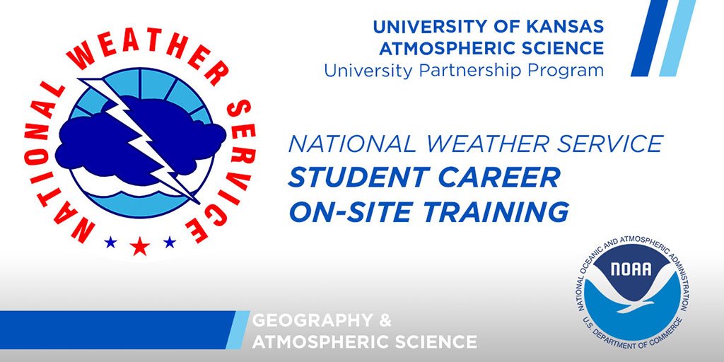 KUGeog_Atmo's tweet photo. KU Atmospheric Science students can now explore a multitude of careers at up to 6 @NWS offices through 1 internship program: the Student Career On-Site Training program (SCOuT). 🌪️ Learn more: https://t.co/pgjlvYGRpT #wxed #kswx #meteorology #KUatmo https://t.co/uiDWTZpWGG