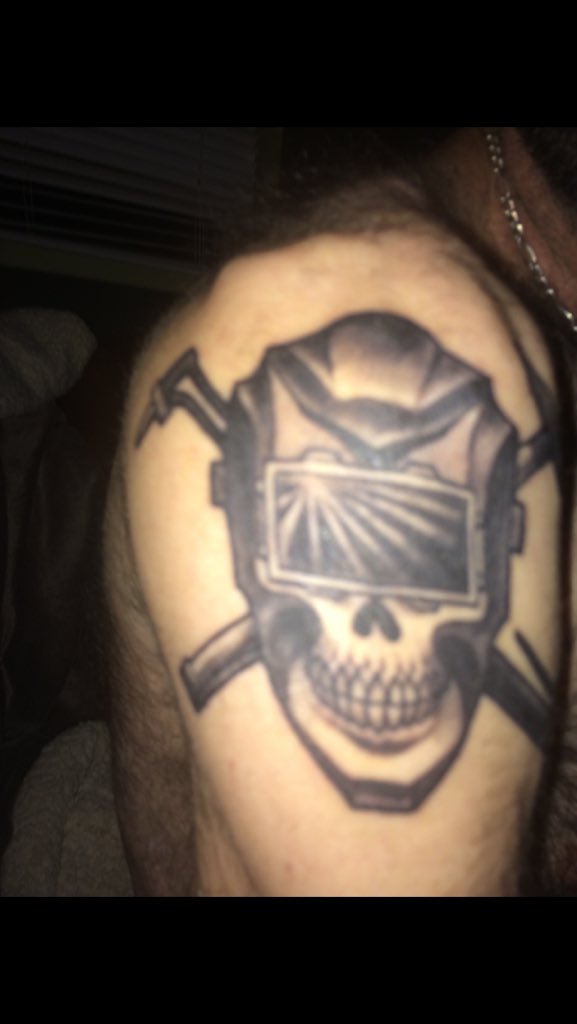 Miller Welders on Twitter In honor of NationalTattooDay show us your welding  tattoos Heres a photo from Robby Rich of his Digital Elite Series helmet  tattoo httpstcoVCL9tsjOn3  Twitter
