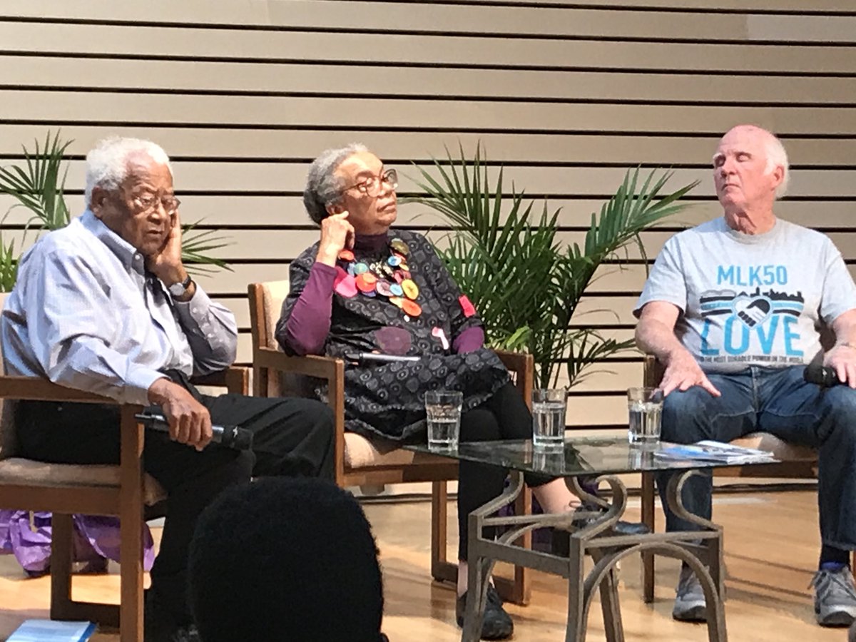 RevDrStarsky's tweet photo. Only @ChildDefender #ProctorInstitute could convene this wisdom circle of Rev. James Lawson, Marian Wright Edelman and Taylor Branch #HolyGround https://t.co/WF9y4oGmnA