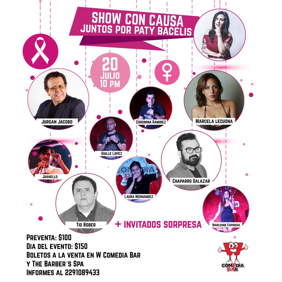 Eventos_Ver1's tweet photo. #Veracruz #Comedia 
Este viernes 20 de Julio @wcomediabar organiza un show con causa “Juntos por Paty Bacelis” donde estarán grandes comediantes como @jurgancomedy @marcelecuona @TeAmoTioRober y @soyelchaparro.
Toda la info en el flyer 👇🏼 https://t.co/66wbfQrUFG