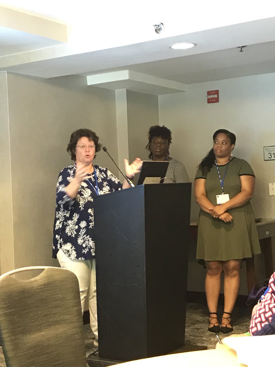 daa222's tweet photo. Prof Lyublinskaya, CSI School of Ed, with Master Teaching Fellows L. Thompson and S. Cameron from Staten Island schools PS 78 and 45 presenting their work on teaching elementary science in DC. #Noyce2018
@PS45JohnTyler #NYCSchools @District31R @csinews https://t.co/NtIZCcKI9a