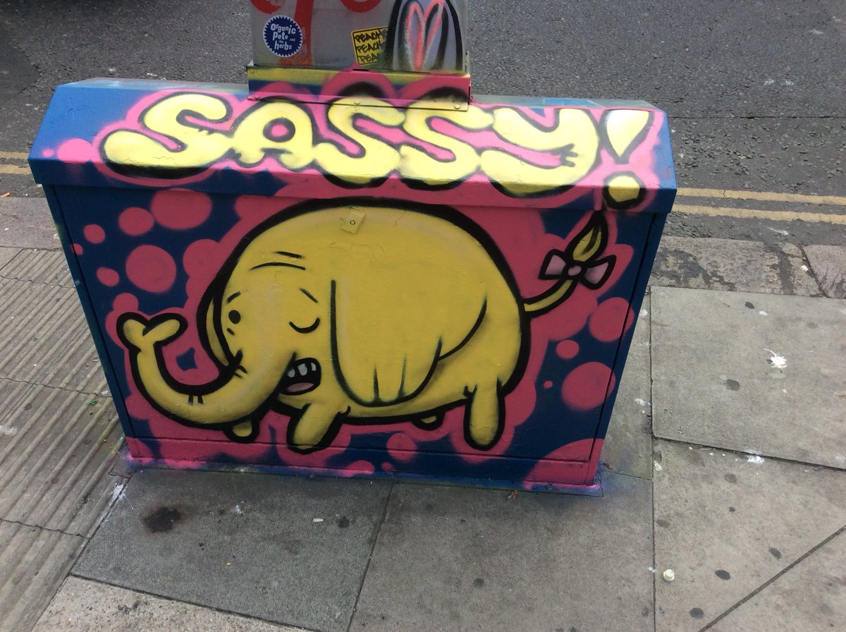 SinnaOne's tweet image. Been out of this world for a while and cannae use instagram atm. So, here I am... and a recent #brightonboxart painting of #treetrunks from #adventuretime to whet your appetite. #spraypaint #cartoons #outtheloop