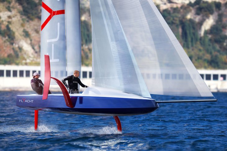 FXRicardou's tweet image. Flyacht, un #monocoque à #foils pour les plaisanciers  
 bateaux.com/article/28695/…