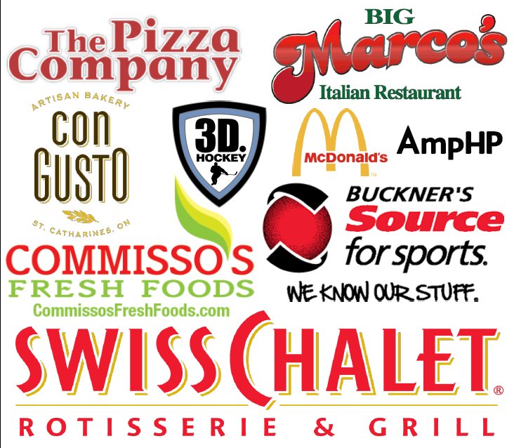 Here's a look at some of our 2018 goldenhorseshoehockeyschool.org sponsors that help make our #hockeycamp great! 🏒 <a href="/SwissChaletCA/">Swiss Chalet</a>, <a href="/BigMarcosPizza/">Big Marcos</a>, <a href="/BigMarcosRest/">BigMarcos</a>, <a href="/Cory3DHockey/">Cory Mickey</a>, <a href="/commissos/">CommissosFreshFoods</a>, <a href="/BucknersSFS/">BucknersSFS</a>, <a href="/McDonaldsCanada/">McDonald's 🇨🇦</a>, Con Gusto Artisan Bakery, AmpHP,  &amp; The Pizza Company!