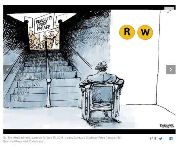 We 100% approve of this amazing cartoon by <a href="/BillBramhall/">Bill Bramhall</a> about the NYC Disability Pride Parade.