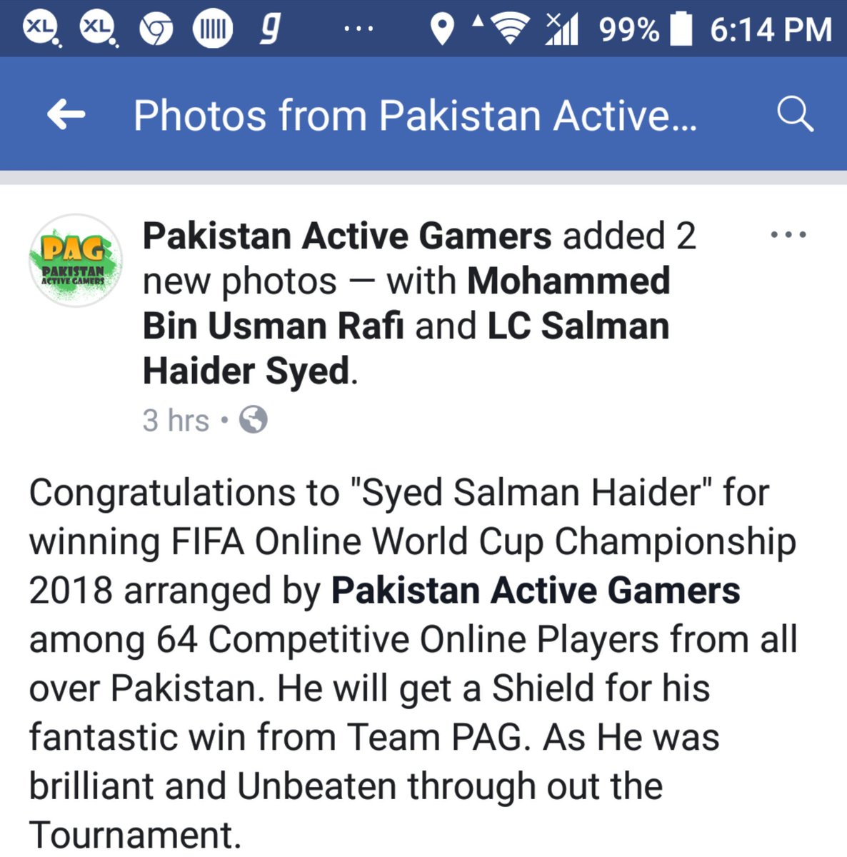KingSunnyYT's tweet photo. Won Pakistan's biggest online fifa 18 tournament
Very grateful for the performance! Huge shoutout too @FUTcoaching
#fifa18 #fut18 #wcmode #friendlies #esports #fifaesports
Hit me up in dms for fifa talk ND matches! Always ready to play and help https://t.co/m7Uk14sKrX