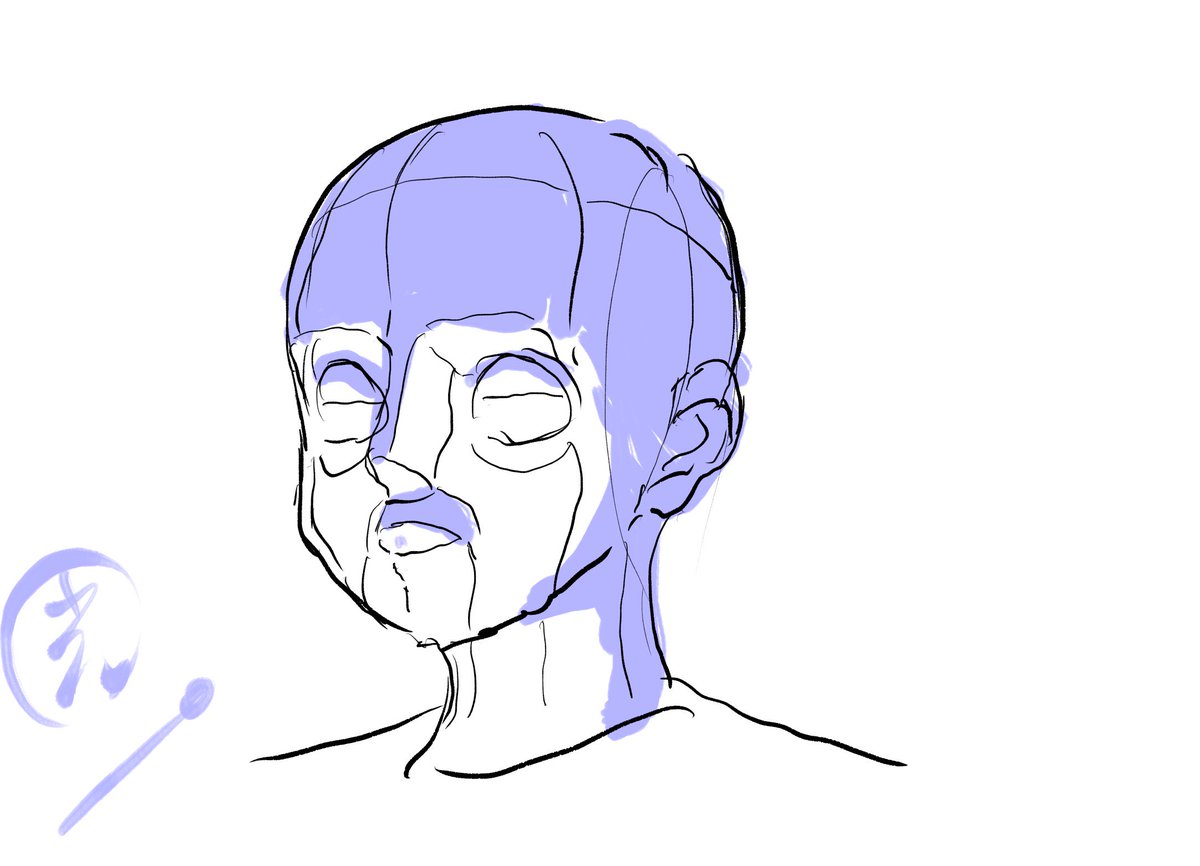 アニメ私塾 影つけのポイント T Co Njhn2gyqml 素の頭の立体を元に各々影付けを試してみましょう 顔の立体がわかれば顔の影付けもわかります しかしリアルにすればいいわけでなく 作風 作りたい雰囲気によって演出すべきです 現象を描くの