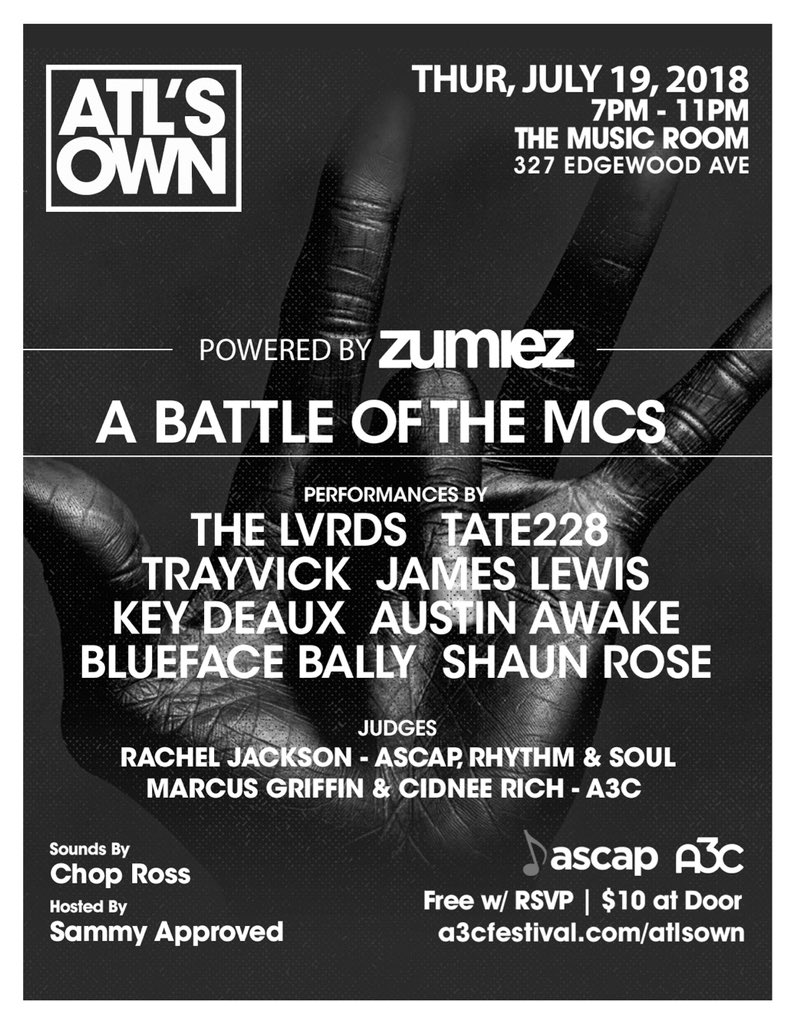Marc_Gianni's tweet photo. @A3C has some dope back-to-back shows this week!
So make sure you pull up, don’t miss #ATLsOwn & #A3CLive 🙌🏾🔥😝 https://t.co/lgRMIuO35C