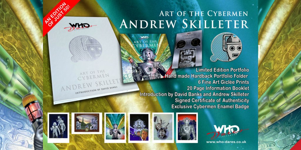 WhoDaresPublish's tweet image. The Art of the Cybermen ~ Andrew Skilleter ~ Portfolio
£85.00

LIMITED EDITION ART PORTFOLIO ~ an edition of Only 50 Copies Worldwide
PRE ORDER NOW!

Introduction by TV’s Cyberleader, David Banks

bit.ly/ASCybermen

#Cybermen #Gallifrey #Earthshock #SteelControl