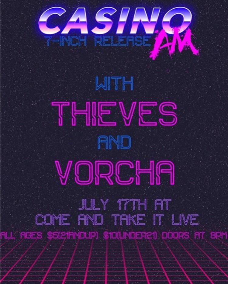 Playing a show tonight in austin with our buds in <a href="/CasinoAMband/">Casino AM</a> and <a href="/vorchamusic/">Vorcha</a>