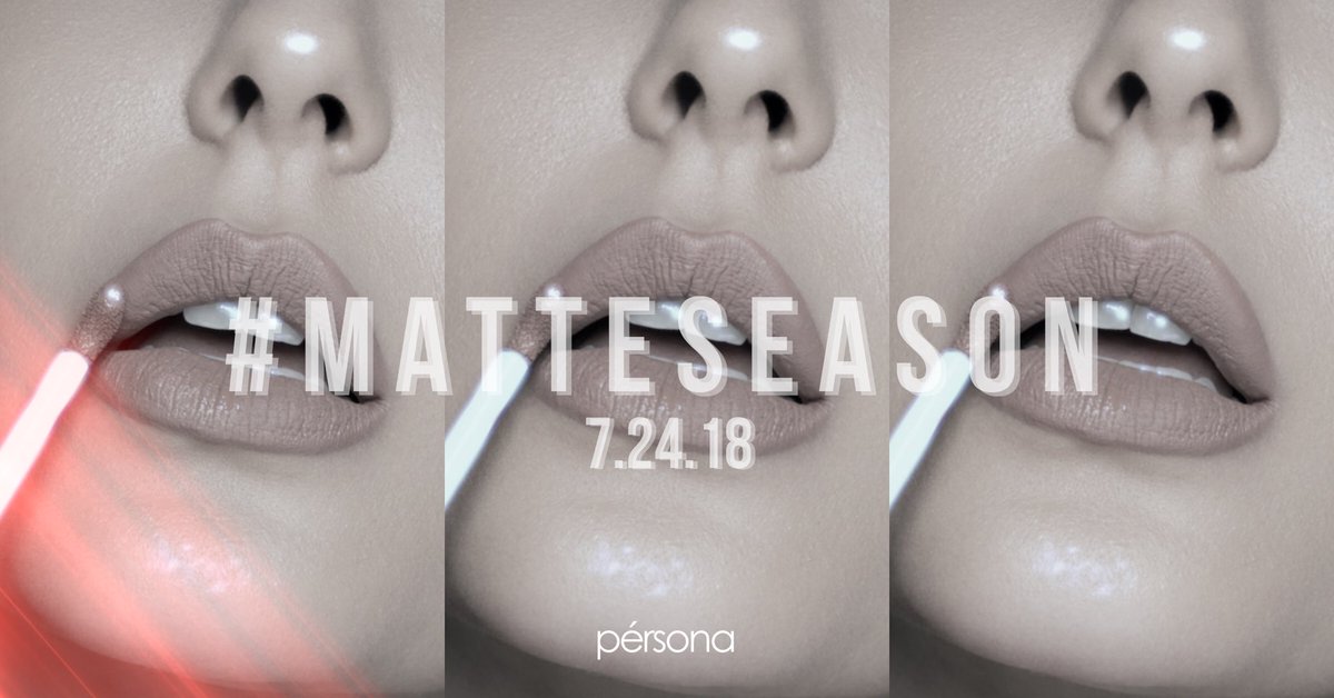 persona_makeup's tweet photo. Love the look of matte lips but hate the dry feeling? 
#MatteSeason coming 7/24 at 9AM PST. 
#PersonaCosmetics https://t.co/TCwYegj7zL
