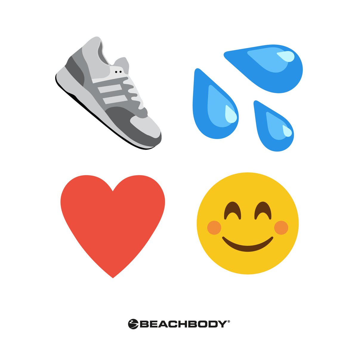 Beachbody's tweet photo. It's World Emoji Day! 😁 Tell us how you feel after pressing play on a Beachbody workout -- using only emojis! 😅💪💙 https://t.co/5G5uAbjNSI