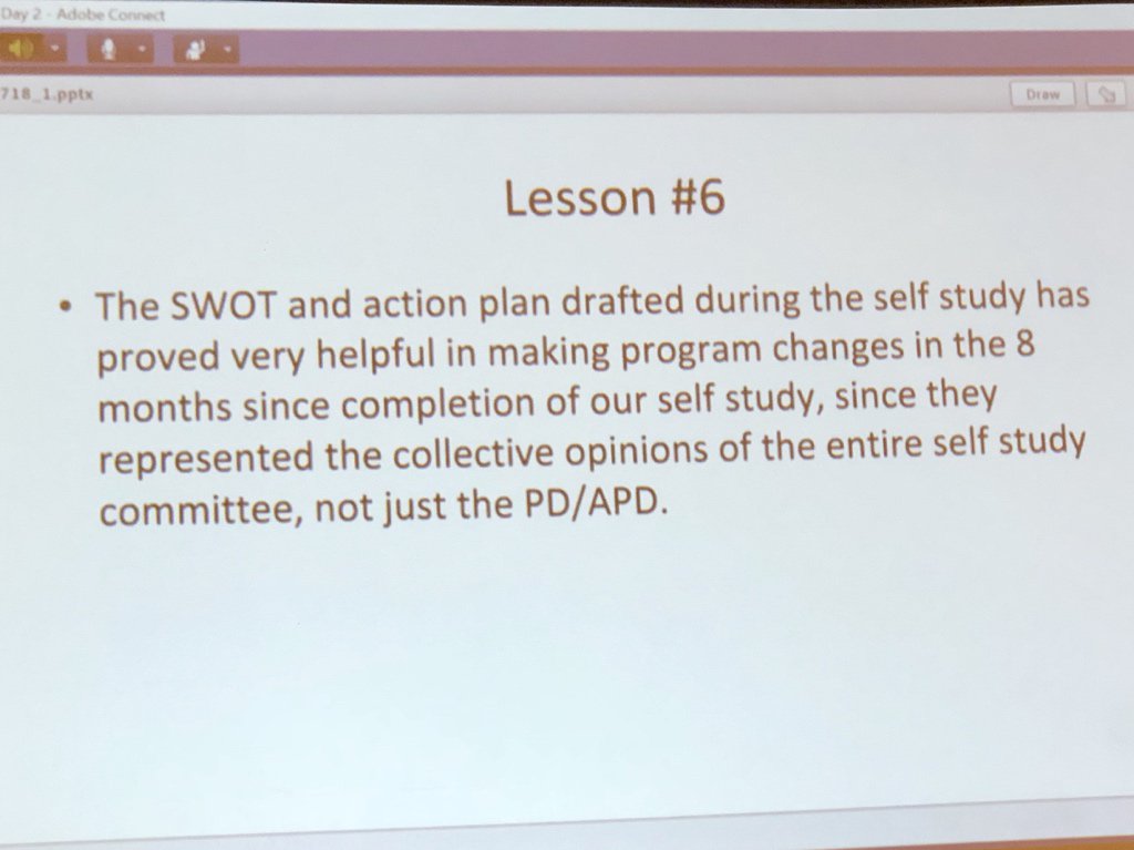 VTPathology's tweet image. A few final @acgme Self-Study lessons from Dr. Maygarden #apcprods2018 #PRODS