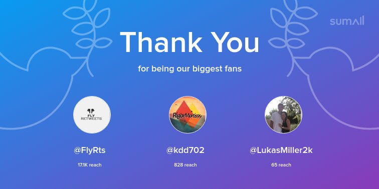 ToastyStreaming's tweet photo. Our biggest fans this week: @FlyRts, @kdd702, @LukasMiller2k. Thank you! via https://t.co/31G9VeySwg https://t.co/8zWhuJvpK9