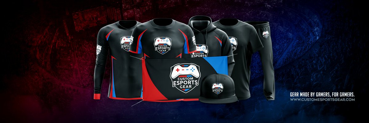 CustomEsport's tweet photo. Get apparel for your Org done right!  

We specialize in esports apparel and merchandise. Stand out with a full apparel line from Custom Esports Gear. We even do Logos, Social Media Banners, Stream overlays, and more! Amazing Customer Service!

https://t.co/TRpswpOu5n
#eSports https://t.co/F1LTv4cUUk