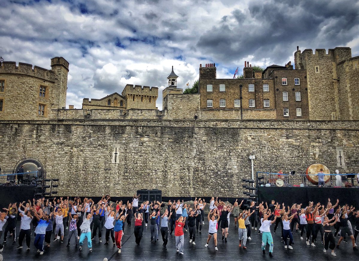 TowerOfLondon's tweet image. Final rehearsals are underway for #EastWall kicking off in the Tower’s moat from tomorrow. It’s looking and sounding spectacular. Not to be missed! 18-22 July book now bit.ly/stormthetower