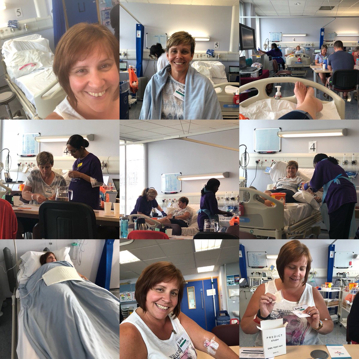 dportlock2's tweet photo. Twin sisters Diane &amp; Julie undertaking @PredictStudy to find out how different people respond to different foods to investigate the link between diet &amp; the gut microbiome to find out which foods are right for us to improve our health #manymuffins #stthomasshospital https://t.co/M1jYKjlkyf
