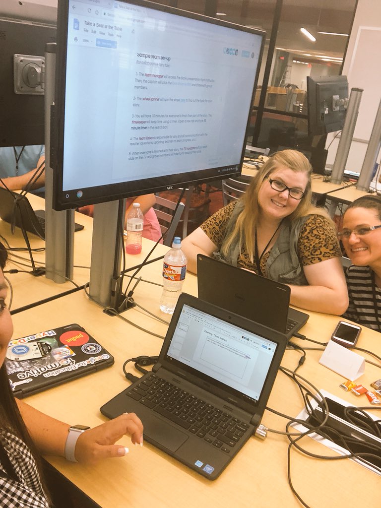 Mrs_Scroggins's tweet photo. We are taking a seat at the table. Learning more about creating collaboration opportunities for our kids. #the4cs #TIA2018 https://t.co/6zSoHxDbgl