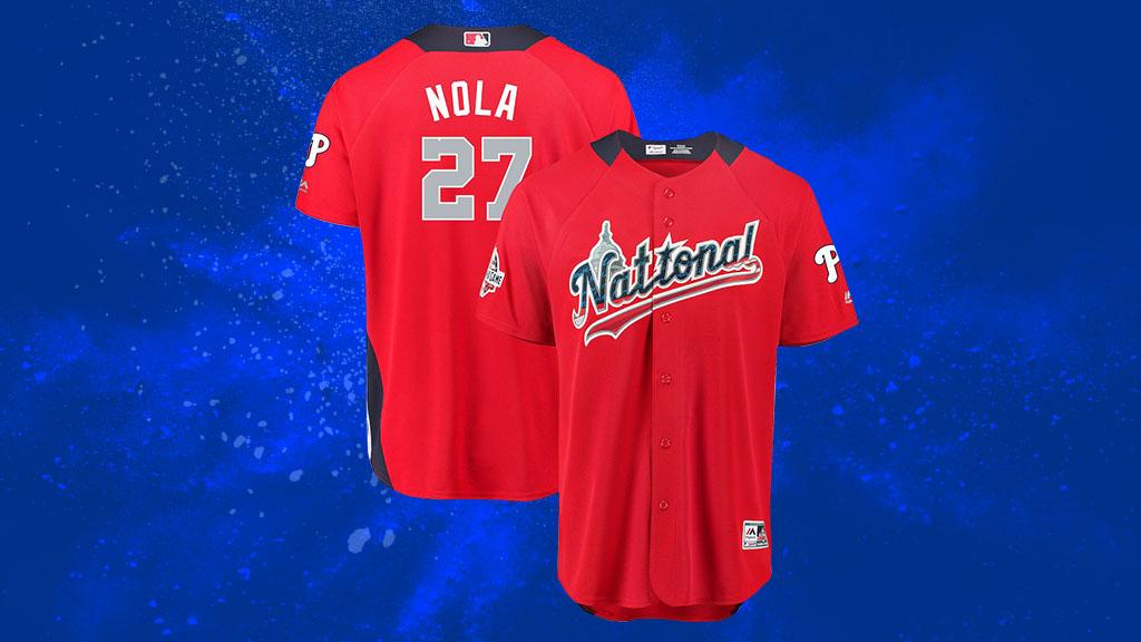 Let's get ready for tonight's #AllStarGame with a giveaway. RETWEET for a chance to win an Aaron Nola All-Star jersey! RULES: atmlb.com/2LgMcAJ