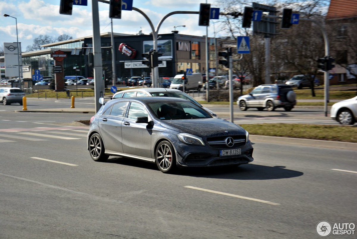 Mercedes-AMG A 45 W176 2015 spotted in Wroc?aw! tinyurl.com/y8ydlega